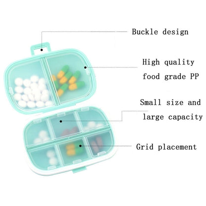 Portable Compartments Travel Pill Box