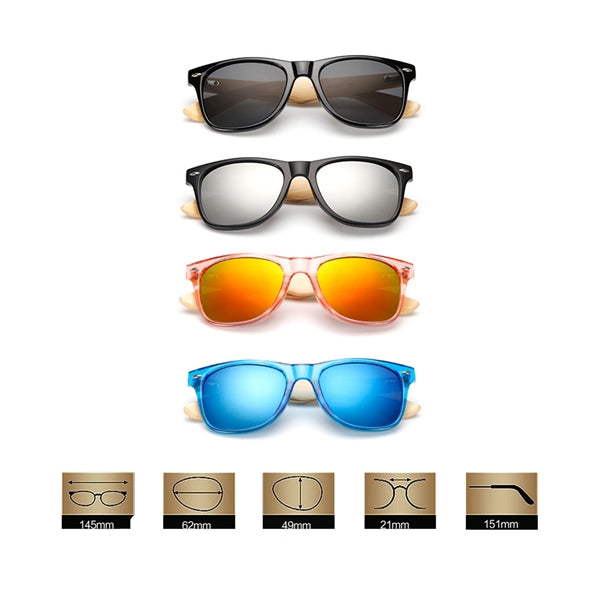 Polarized Wood Glasses Men Wooden Bamboo Sunglasses