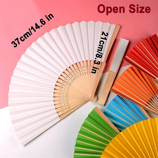 Foladble Paper Bamboo Fan