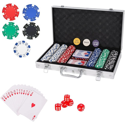 300PCS Poker Chips with Aluminum Case
