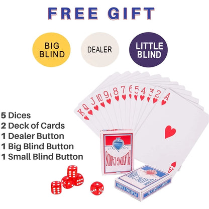 300PCS Poker Chips with Aluminum Case