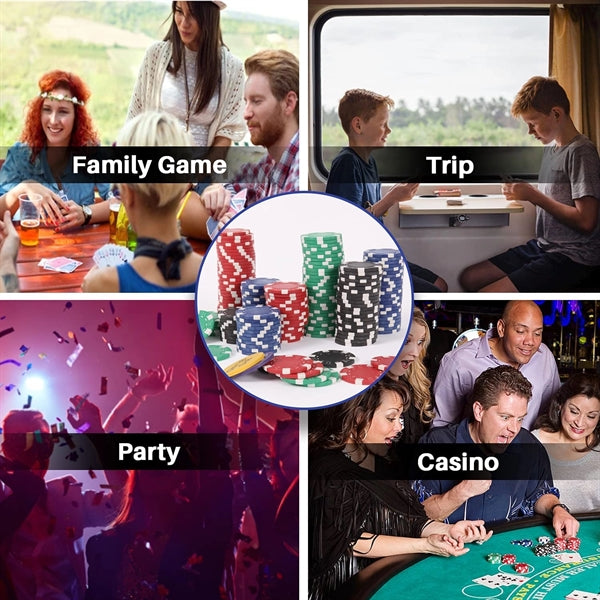 300PCS Poker Chips with Aluminum Case