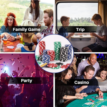 300PCS Poker Chips with Aluminum Case