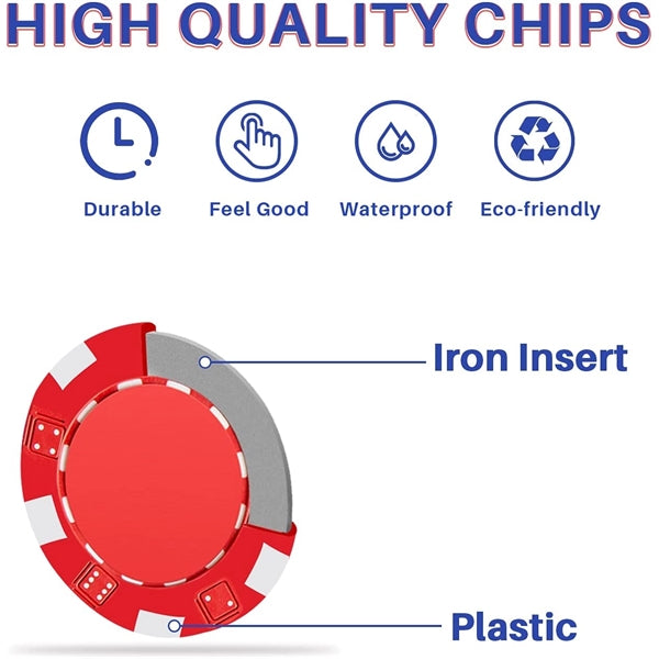 300PCS Poker Chips with Aluminum Case