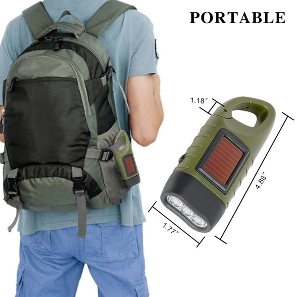 Hand Crank Solar Powered Flashlight