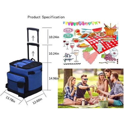 Collapsible Rolling Cooler Bag with Wheels