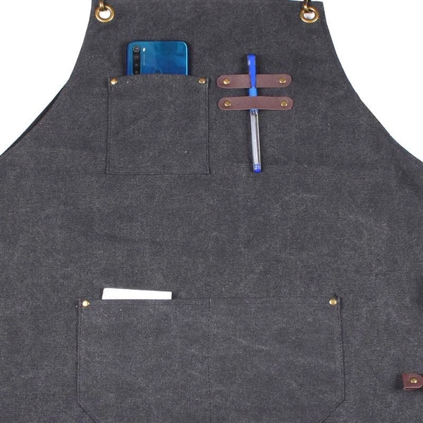 Kitchen Style Washed Canvas Apron