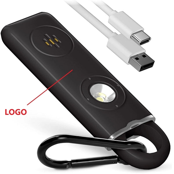 Personal Alarm Emergency Siren Whistle Keychain Rechargeable