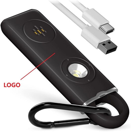 Personal Alarm Emergency Siren Whistle Keychain Rechargeable