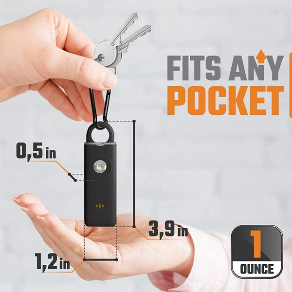 Personal Alarm Emergency Siren Whistle Keychain Rechargeable