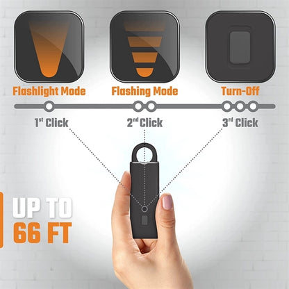 Personal Alarm Emergency Siren Whistle Keychain Rechargeable