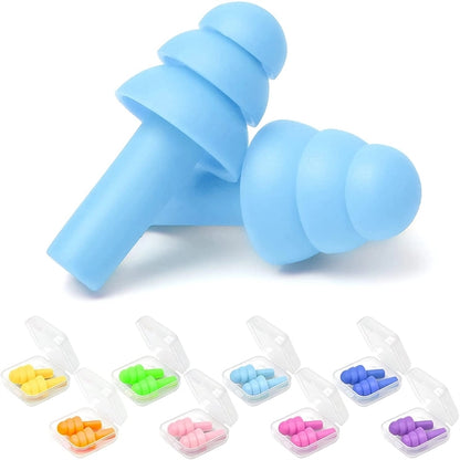 Silicone Ear Plugs for Sleeping Noise Reduction
