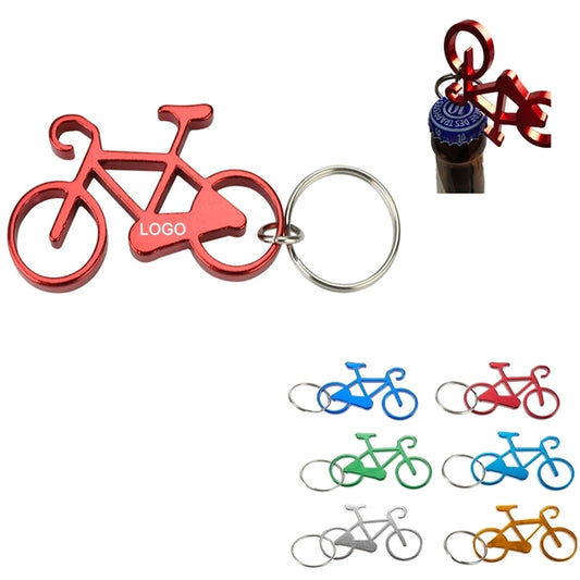 Bicycle shape bottle opener key chain