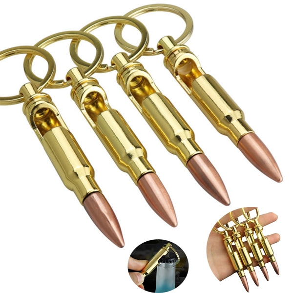 Bullet-Shape Bottle Opener Keychain
