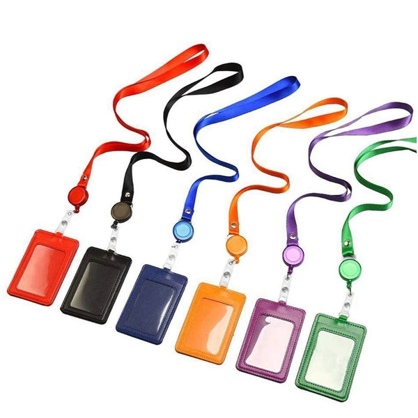 Colorful Retractable Badge Holder With Lanyards