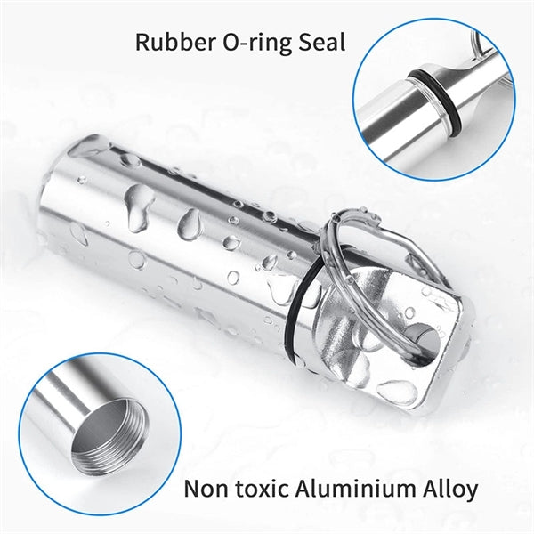 Portable Pill Box Keychain