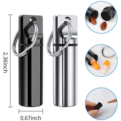 Portable Pill Box Keychain