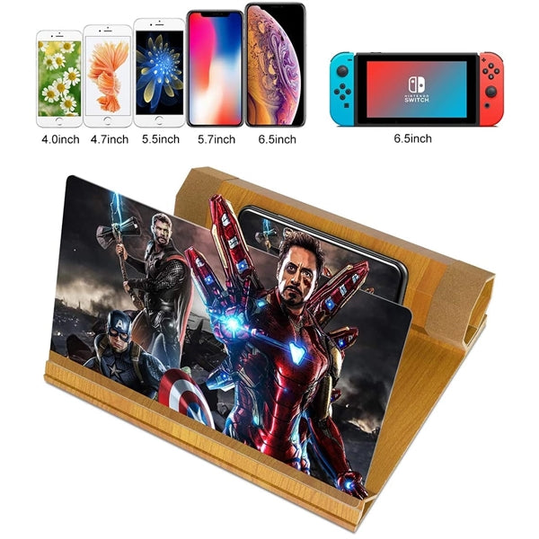 Mobile Phone 3D Magnifier Projector Screen 12inch