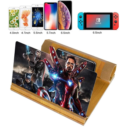 Mobile Phone 3D Magnifier Projector Screen 12inch