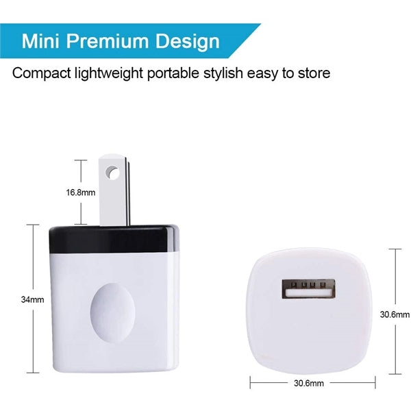 Travel Single Port USB Wall  Charging Block