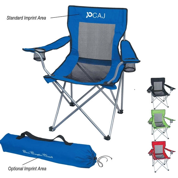 Mesh Folding Chair With Carrying Bag
