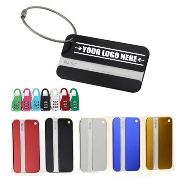 Coded Lock With Aluminium Luggage Tag Gift Box Set