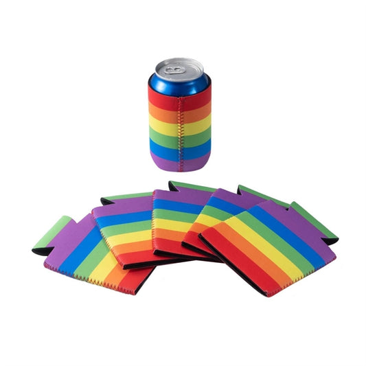 Rainbow Neoprene  Can Cooler