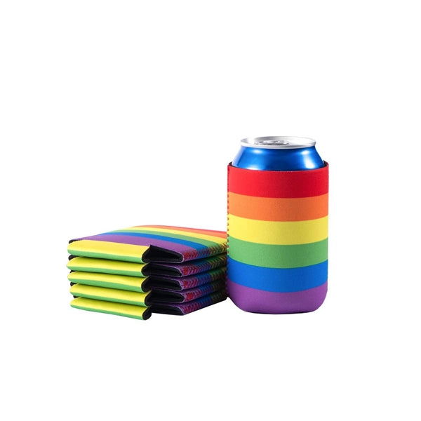Rainbow Neoprene  Can Cooler