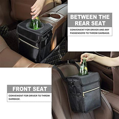 Car Trash Can with Lid