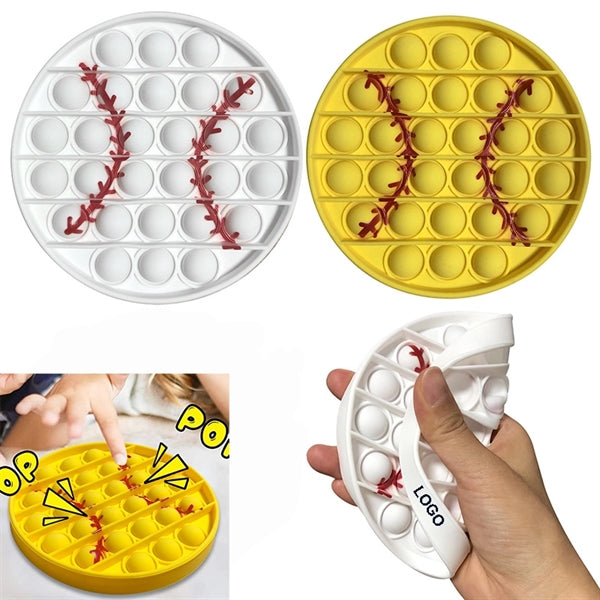 Baseball Silicone Push Bubble Balls Sport Toy