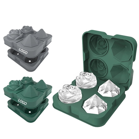 Ice Cube Tray Rose Diamond Shaped