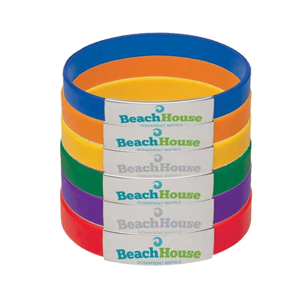Metal Clip Silicon Wristbands