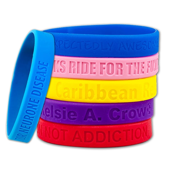 Debossed Silicone Wristband Bracelet-Arm