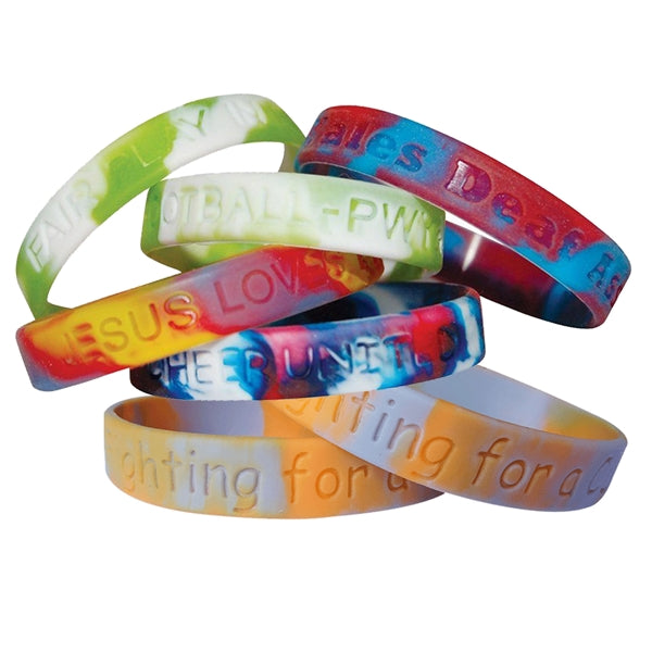 Debossed Silicone Wristband Bracelet
