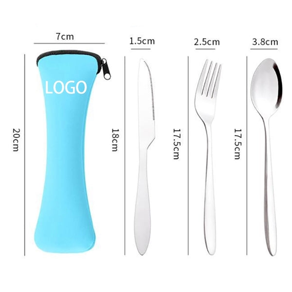 Tableware With Zipper Bag Set