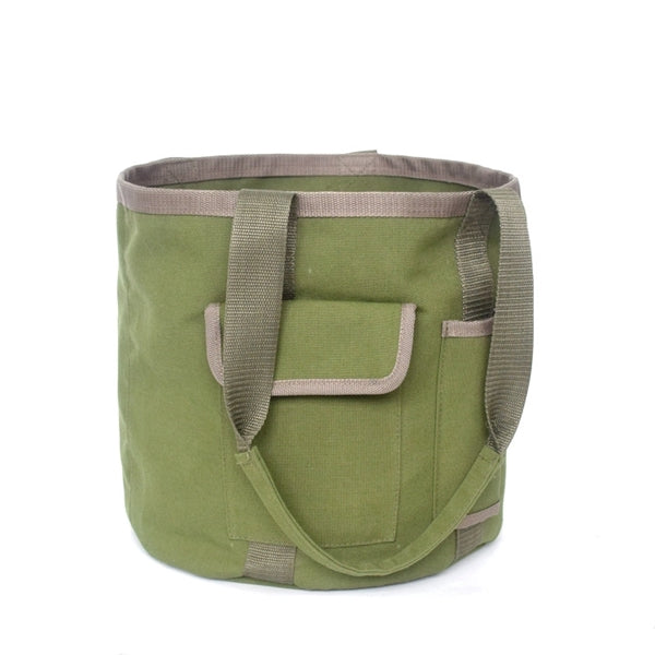 Green Bucket Garden Tools Bag with 2 Pockets