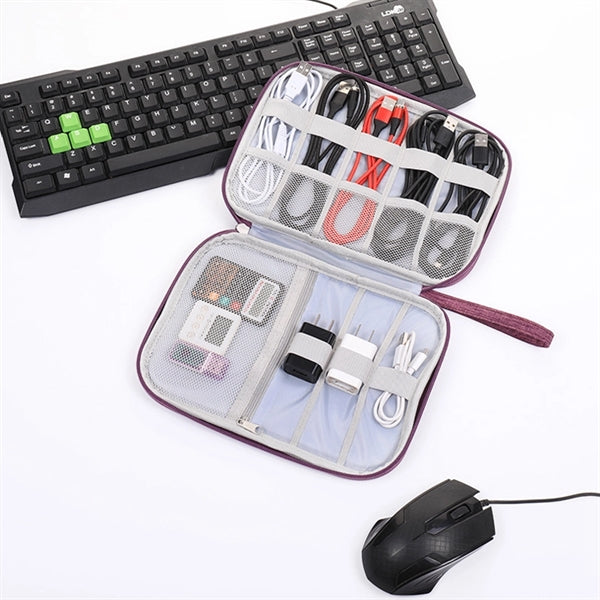 Portable USB Cable Organizer Bag