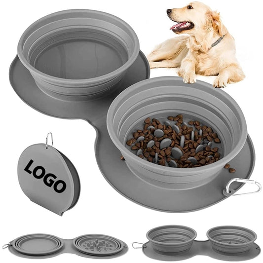Double Collapsible Dog Bowl