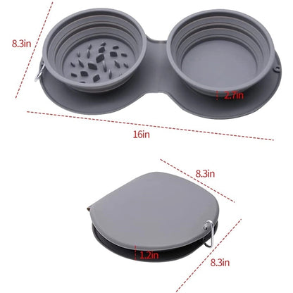 Double Collapsible Dog Bowl