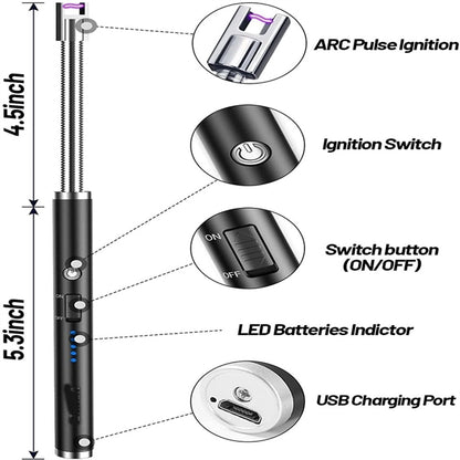 Advanced Rechargeable Arc Lighter with LED Display