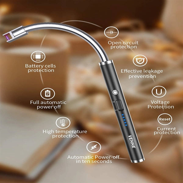 Advanced Rechargeable Arc Lighter with LED Display