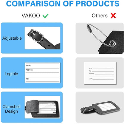 Premium PU Leather Luggage Tag