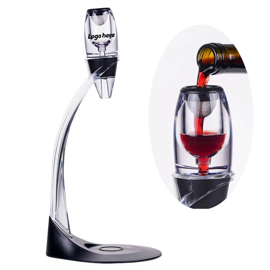 Deluxe Pourer and Decanter Tower Stand Set