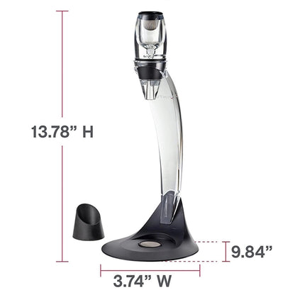 Deluxe Pourer and Decanter Tower Stand Set