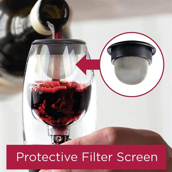 Deluxe Pourer and Decanter Tower Stand Set