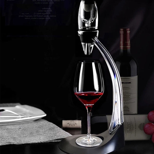 Deluxe Pourer and Decanter Tower Stand Set