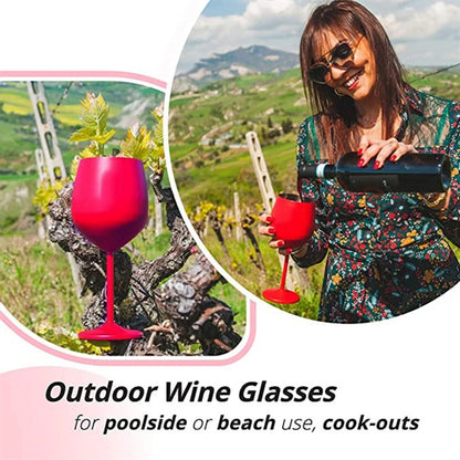Stainless Steel Wine Glass 16 oz