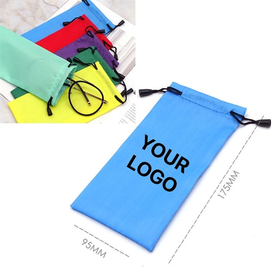Glasses Storage Pouch With Drawstring Imprint Logo