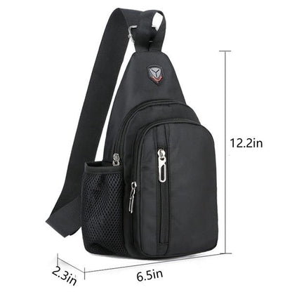 Sling Backpack Crossbody Bag With Earphone Hole