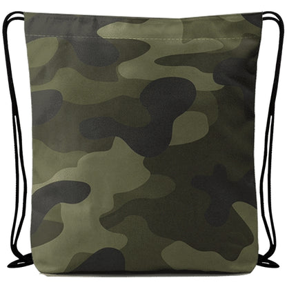 Budget Custom Simply Camo Drawstring Tote Bag